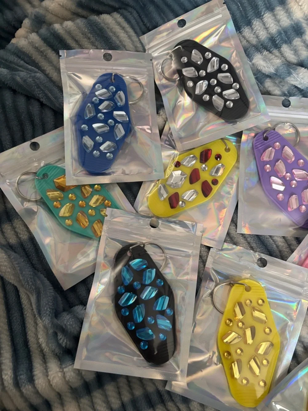 Handcrafted Rhinestone Keychain Charms - Picture 3 of 3